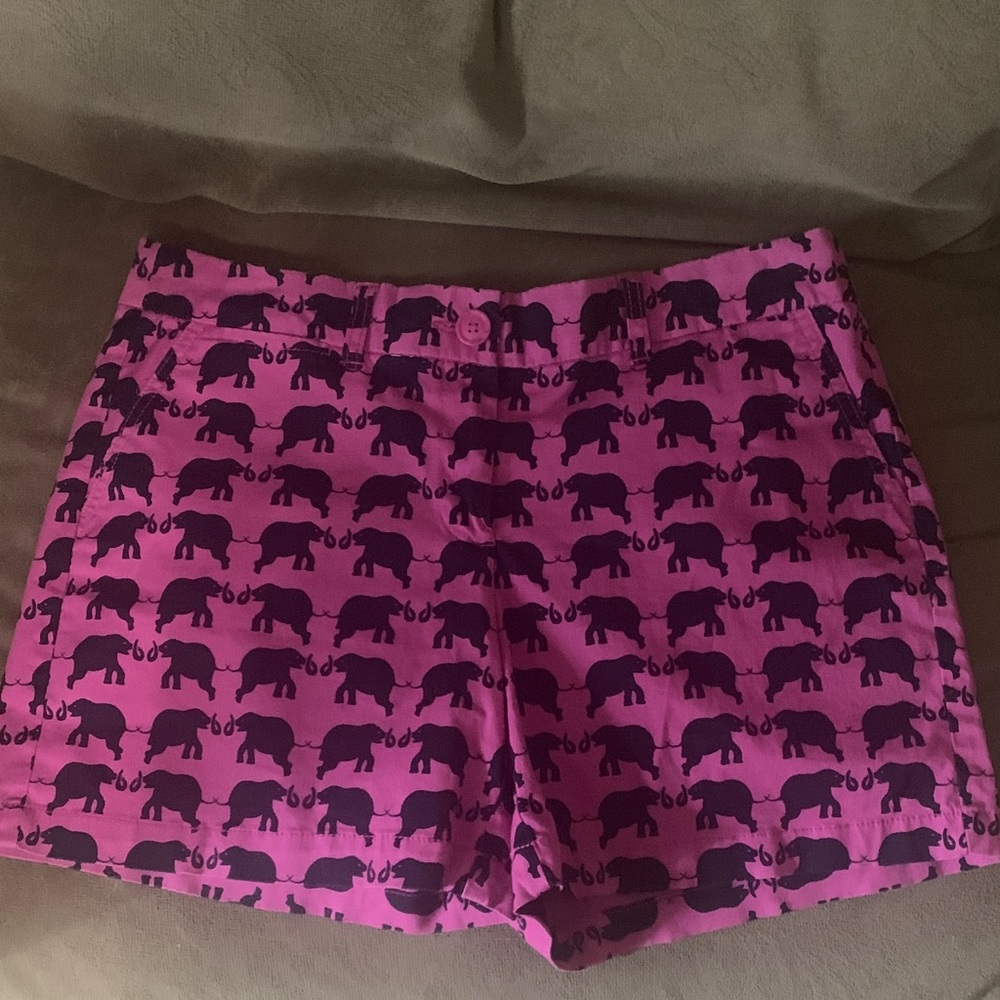 Crown & Ivy Purple Bermudas with Playful Design